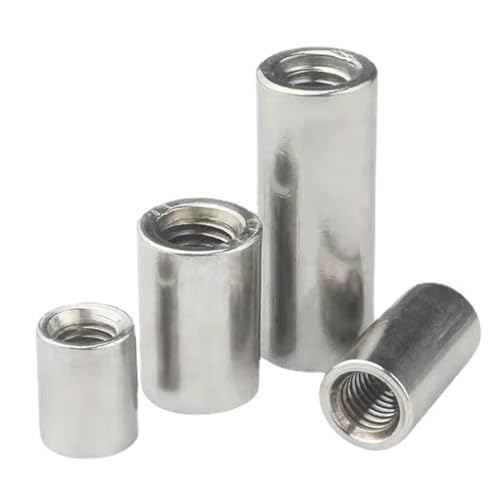 Lange runde Kupplungsmuttern, Stange, Balken, Bolzen, Rundverbinder, Gewindehülse – Befestigungselemente aus Edelstahl, 10 Stück(M8*16 * 30) von ENGFGH