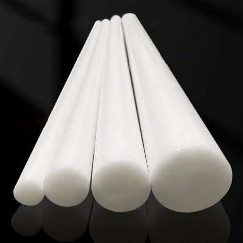 PTFE-Rundstab Weiß für CNC-BearbeitungHochtemperaturbeständig Durchmesser: 6/8/12/18/20/25/30/35/40/45/50/55/60/70/80/90/100 mm, Länge 500 mm(100mm) von ENGFGH