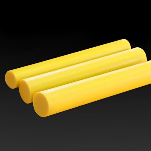 Polyurethan-Stab, massiver Polyurethan-Rundstab gelb, 1 Stück, Durchmesser 16-80 mm PU-Stab, Härte 90A, Dämpfungsstab for Baumaschinen(Diameter 50mm) von ENGFGH