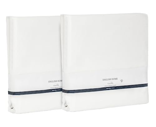 ENGLISH HOME 2-Pack wasserdichte Matratzenschoner 140x200 cm, wasserdichte Matratzenauflage Hygienische und Atmungsaktive, Inkontinenzunterlage Waschbar, Matratzen Topper 140x200, Fresh Touch, Weiß von ENGLISH HOME