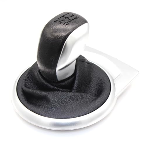 ENGOER Kompatibel Mit Citroen Für C4 MK1 2004 2005 2006 2007 2008 Manueller Auto-Schaltknauf Schaltmanschette Innenzubehör(Black Silver) von ENGOER