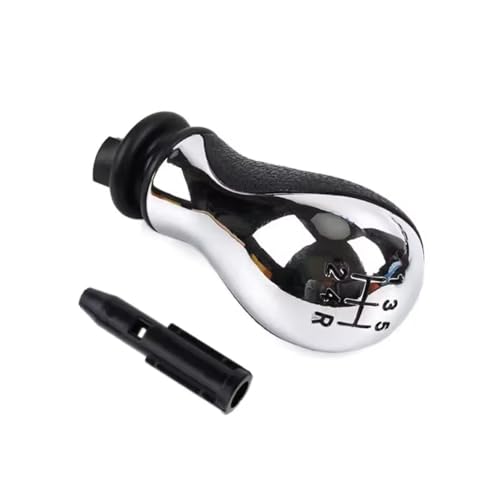 ENGOER Kompatibel Mit Citroen Für C5 2001 2002 2003 2004 2005 2006 2007 2008 5-Gang-Schaltgetriebe Auto-Schaltknauf Innenzubehör(Sliver knob adapter) von ENGOER