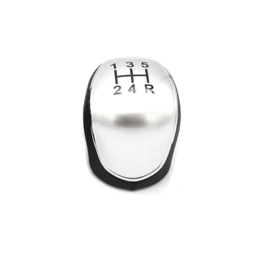 ENGOER Kompatibel Mit Ford Für Mondeo Mk4 IV 2007 2008 2009 2010 2011 2012 2013 2014 Hand-Speed-Ball-Schaltknauf-Gamaschen-Boot-Abdeckung(5 Speed Silver Knob) von ENGOER