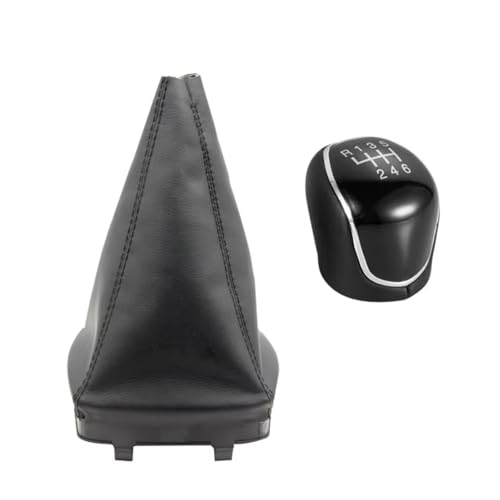 ENGOER Kompatibel Mit Ford Für Mondeo Mk4 IV 2007 2008 2009 2010 2011 2012 2013 2014 Hand-Speed-Ball-Schaltknauf-Gamaschen-Boot-Abdeckung(Black 6 Speed 2Pcs) von ENGOER