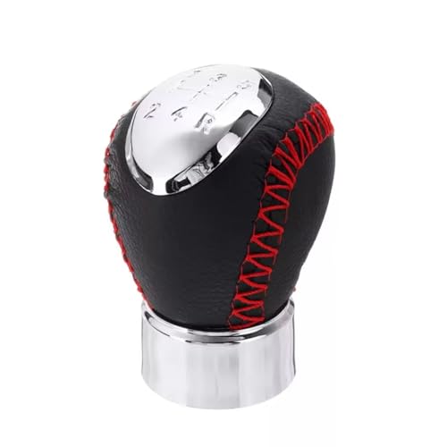 ENGOER Kompatibel Mit Mazda Für 3 BK RX-8 6 GG GY 2002 2003 2004 2005 2006 2007 2008 5 6-Gang-MT-Schaltknauf Schalthebelstift(Red Stitch 5-Speed) von ENGOER