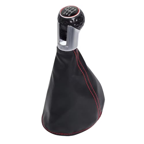 ENGOER Kompatibel Mit VW Für Golf 3 Für Jetta MK3 Für Polo Schrägheck 1991 1992 1993 1994 1995 1996 1997 1998 1999 5 6-Gang-Schaltknauf Mit Kofferraumabdeckung(C-6 Speed) von ENGOER