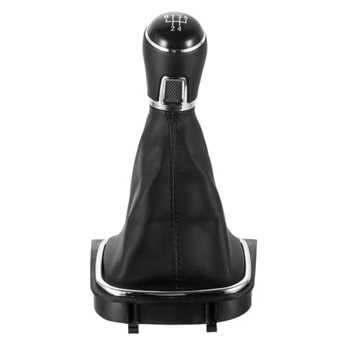 ENGOER Kompatibel Mit VW Für Golf 5 Für Jetta V VI 2003 2004 2005 2006 2007 2008 2009 2010 2011 2012 2013 2014 MT Auto-Schalthebel-Schaltknauf(5 black) von ENGOER