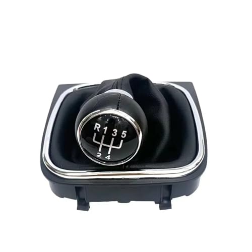 ENGOER Kompatibel Mit VW Für Golf 6 MK6 2010 2011 2012 2013 2014 Auto-Schaltgetriebe 5 6-Gang-Schalthebel-Schaltknauf Mit Kofferraumabdeckung(5 SPEED) von ENGOER