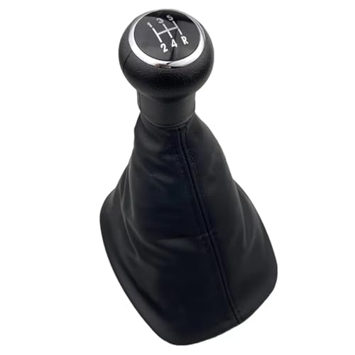 ENGOER Kompatibel Mit VW Für Passat B5 B5.5 1996 1997 1998 1999 2000 2001 2002 2003 2004 2005 5 6-Gang-Schaltknauf Mit Gummimanschette(5 Speed sliver) von ENGOER