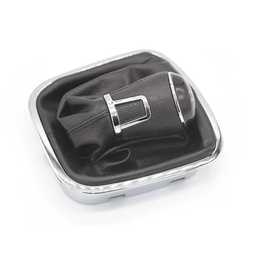 ENGOER Kompatibel Mit VW Für Polo 6C 2015 2016 2017 2018 5/6-Gang-Schaltgetriebe, Schaltknauf, Hebelabdeckung, Kofferraum-Innenausstattung(6 Speed plastic) von ENGOER