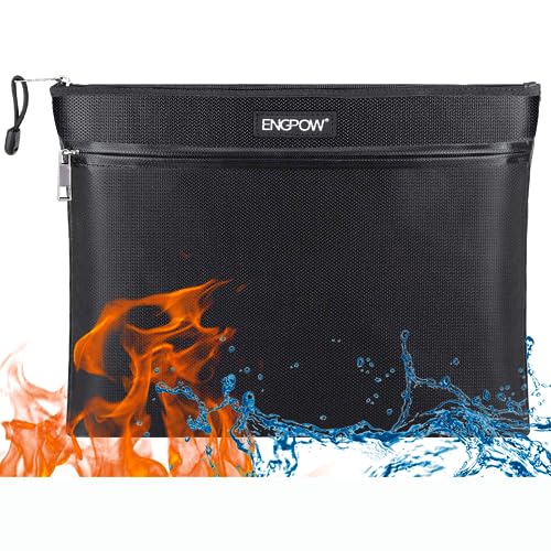 Feuerfeste Dokumententasche mit Reißverschluss A5 Dokumententasche 28.5 x 20 x 0.5CM Feuerfeste Geldkassette Wasserdicht Feuerfeste Tasche Aufbewahrung für Rechnungen,Reisepass,Führerschein Feuerfeste Dokumententasche mit Reißverschluss A5 Dokumententasche 28.5 x 20 x 0.5CM Feuerfeste Geldkassette Wasserdicht Feuerfeste Tasche Aufbewahrung für Rechnungen,Reisepass,Führerschein von ENGPOW