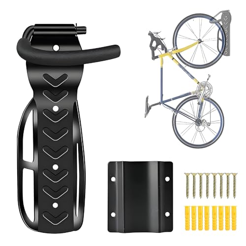 ENGWE MTB Fahrradträger Garage Wandhalterung, Vertikale Fahrradaufbewahrung, Fahrrad-Aufhänger, Haken für Innenbereich, Garage, Fahrradhalter mit Schrauben (Fester Haken + Hinterrad-Abstandshalter) ENGWE MTB Fahrradträger Garage Wandhalterung, Vertikale Fahrradaufbewahrung, Fahrrad-Aufhänger, Haken für Innenbereich, Garage, Fahrradhalter mit Schrauben (Fester Haken + Hinterrad-Abstandshalter) von ENGWE MTB
