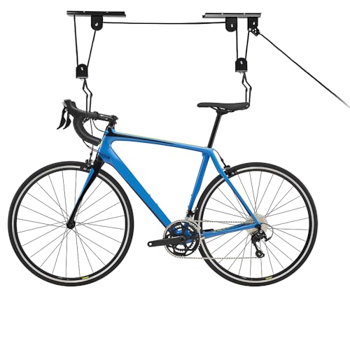 Fahrrad-Hebebügel, Fahrrad-Deckenhalterung, Aufhänger mit Haken, Fahrrad-Hebebügel, für Straßen-, Pendler- und Mountainbikes, hält Kajaks und Leitern, 30 kg Kapazität Fahrrad-Hebebügel, Fahrrad-Deckenhalterung, Aufhänger mit Haken, Fahrrad-Hebebügel, für Straßen-, Pendler- und Mountainbikes, hält Kajaks und Leitern, 30 kg Kapazität von ENGWE MTB