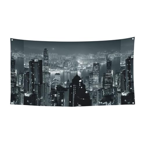 Aerial Night Of View Hong Kong Printing Holiday Outdoor Banner Decoration Single Side Design Suitable For Night Parties Gardens Bars von ENGhjes