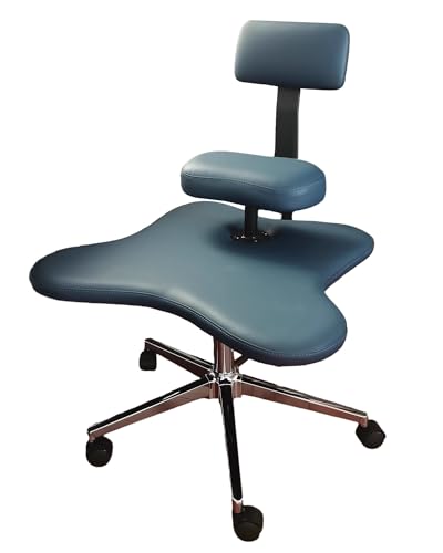 ENHEN Kniestuhl Bremsrichter Kniete Bürostuhl, Ergonomische Kreuzstühle mit Verstellbarem Neigungswinkel und Mittlerer Rücken, Moderner Bequemer Armless Game Stool (Color : Blue) von ENHEN