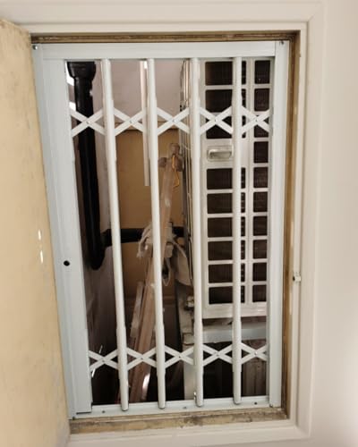Fenstergitter Einbruchschutz Einziehbarer Fensterschutz Vor Einbrechern, Maßgefertigtes, Abschließbares Aluminium-Sicherheitstor für Schaufenster, Platzsparende, Diebstahlsichere Falttorbarriere(W100x Fenstergitter Einbruchschutz Einziehbarer Fensterschutz Vor Einbrechern, Maßgefertigtes, Abschließbares Aluminium-Sicherheitstor für Schaufenster, Platzsparende, Diebstahlsichere Falttorbarriere(W100x von ENHEN
