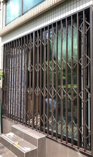 Fenstergitter Einbruchschutz Hochleistungs-Falttür für Geschäfte, Keller, Schuppen, Erdgeschoss, Fenstersicherungen, Einbruchschutzgitter für Balkone mit Unsichtbarem Seitenschloss(160x140cm/63inx55in Fenstergitter Einbruchschutz Hochleistungs-Falttür für Geschäfte, Keller, Schuppen, Erdgeschoss, Fenstersicherungen, Einbruchschutzgitter für Balkone mit Unsichtbarem Seitenschloss(160x140cm/63inx55in von ENHEN