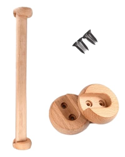 Kleiderstange Schrank Kleiderstange Aus Massivholz und Befestigungen, Kleiderstange für Unter Den Schrank, Schneidbare Kleiderstange für Badezimmer- und Wohnheimschrankfenster(119cm/46.9in/3.9ft) von ENHEN