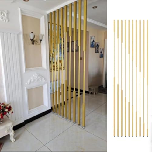 Raumteiler Quadratische, Goldene Raumteilersäule, Individuelles Design für Innentüren Von Wohnzimmern, Eingangsbereichen Von Restaurants, Kein Bohren Erforderlich(10pcs Height,240cm/95in/7.87ft) von ENHEN