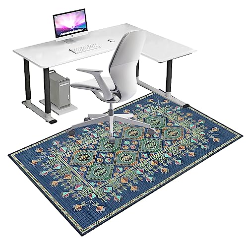 ENHS Bodenschutzmatte, Schreibtischstuhl Unterlage, Gaming Teppich Schreibtischstuhl Bürostuhlunterlage rutschfest Unterlage Schreibtischstuhl, Stuhlteppich, 120 x 140 cm von ENHS