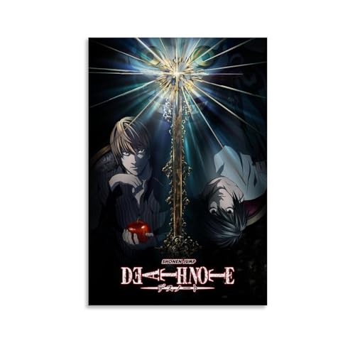 ENILSA Death Note Poster Anime Vintage Cover Poster Dekorative Malerei Leinwand Wandkunst Wohnzimmer Poster Schlafzimmer Malerei,Wandkunst Bilddruck Moderne Familienzimmer Dekor 08x12inch(20x30cm) von ENILSA