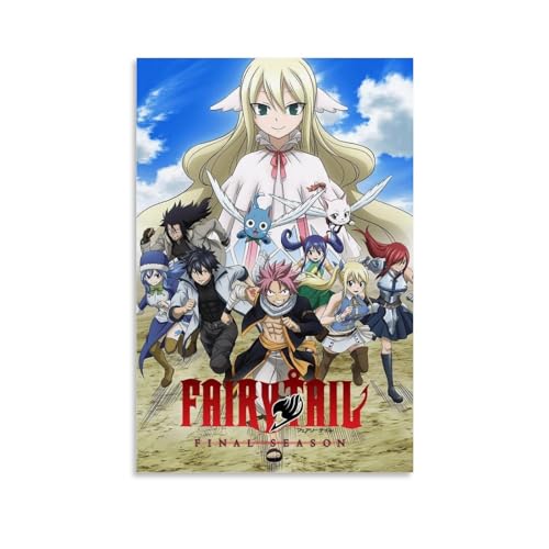 ENILSA Fairy Tail Anime ArtCanvas Poster, dekoratives Gemälde, Leinwand, Wandposter und Kunstdruck, modernes Familienschlafzimmer-Dekor-Poster, 30 x 45 cm von ENILSA