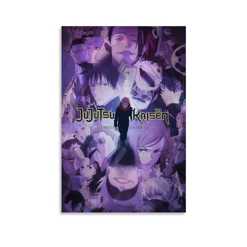 ENILSA Jujutsu Kaisen Japanese Anime Poster Poster Dekorative Malerei Leinwand Wandkunst Wohnzimmer Poster Schlafzimmer Malerei,Wandkunst Bilddruck Moderne Familienzimmer Dekor 12x18inch(30x45cm) von ENILSA