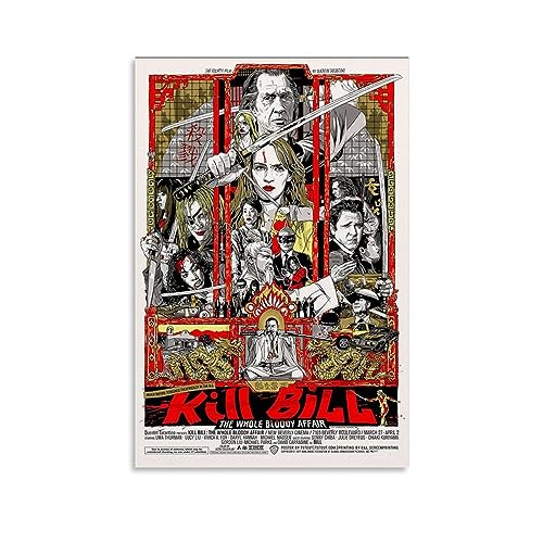 ENILSA Kill Bill Filmposter auf Leinwand, dekoratives Gemälde, Leinwand-Wandposter und Kunstdruck, modernes Familienschlafzimmer-Dekor-Poster, 30 x 45 cm von ENILSA