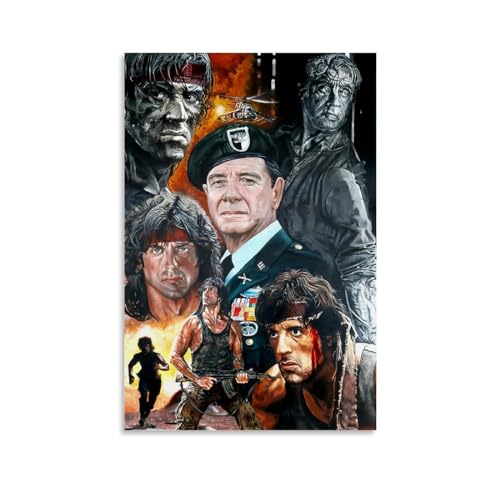 ENILSA Rambo Movie Art Poster Dekorative Malerei Leinwand Wandkunst Wohnzimmer Poster Schlafzimmer Malerei,Wandkunst Bilddruck Moderne Familienzimmer Dekor 16x24inch(40x60cm) von ENILSA