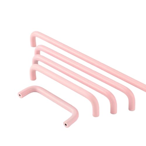 ENIXWH 10 Stück Möbelgriffe Bogengriff Schrankgriff Zinklegierung Bunt Schubladengriff Handgriff für Bücherschrank Kleiderschrank Schublade (Pink, Bohrlochabstand: 160mm) von ENIXWH