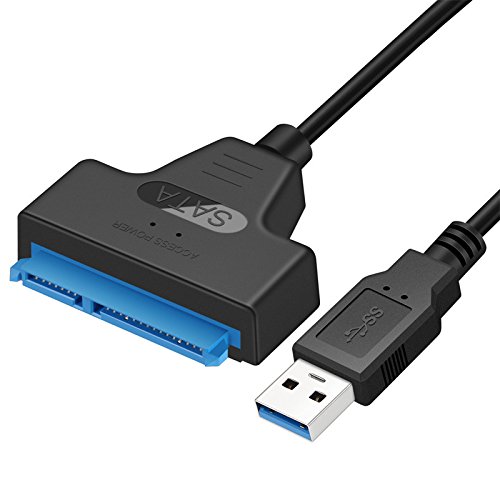 ENJOY-UNIQUE SATA auf USB Adapter 22-poliger USB 3.0 auf 2,5 Zoll Festplatten Adapter Externer Kabel Konverter für Laptop SSD/HDD Datenübertragung von ENJOY-UNIQUE