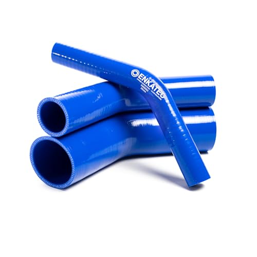 ENKATEC® 45° Silikonschlauch Silikonbogen Ladeluftschlauch Turboschlauch Kühlerschlauch ID 13-114mm *Größe wählbar*, Farbe :Blau, Innendurchmesser:80mm von ENKATEC STRONG CONNECTIONS - CLEAR SOLUTIONS