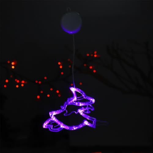 ENLACE LED Halloween Hexen-Dekobeleuchtung mit Saugnapf, Dauerlicht-Modus, Lila Beleuchtung, Batteriebetrieben ENLACE LED Halloween Hexen-Dekobeleuchtung mit Saugnapf, Dauerlicht-Modus, Lila Beleuchtung, Batteriebetrieben von ENLACE
