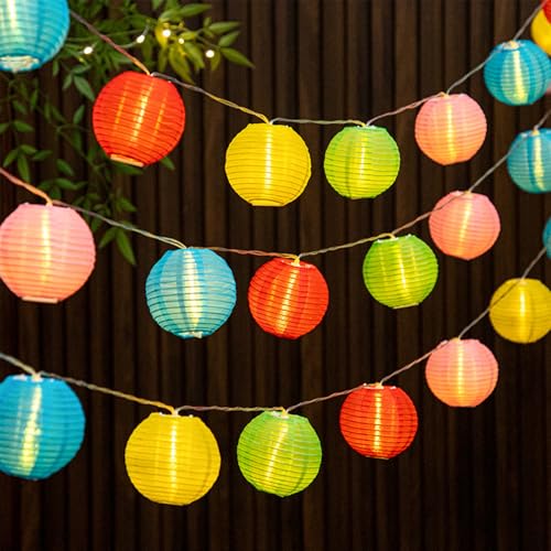ENLACE Lichterkette Lampion, 1,5M 10 LED Lampion Lichterkette Bunt Batterienbetriebene, Lampions Lichterketten für Hochzeit Garten Terrasse Party Balkon Deko Innen Außen ENLACE Lichterkette Lampion, 1,5M 10 LED Lampion Lichterkette Bunt Batterienbetriebene, Lampions Lichterketten für Hochzeit Garten Terrasse Party Balkon Deko Innen Außen von ENLACE