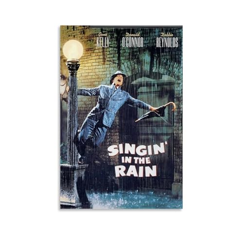 ENLLVKCBR Filmposter, Motiv: Singin' In The Rain (1952), dekoratives Gemälde, Leinwand, Wandposter und Kunstdruck, moderne Familienschlafzimmer-Dekoration, Poster, 30 x 45 cm von ENLLVKCBR