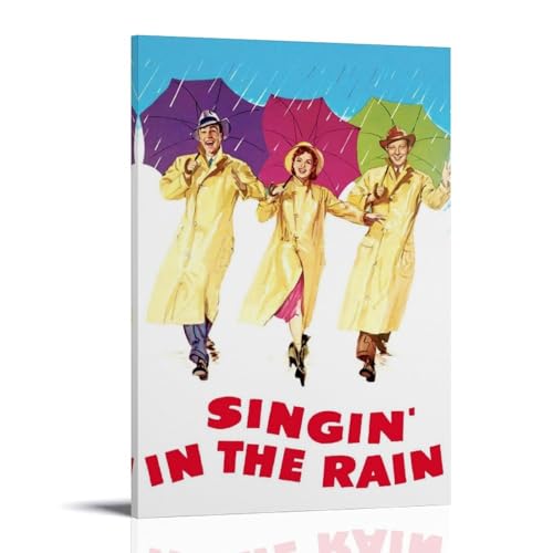 ENLLVKCBR Filmposter "Singin' In The Rain" (1952), 2 Poster, dekoratives Gemälde, Leinwand, Wandposter und Kunstdruck, moderne Familienschlafzimmer-Dekoration, Poster, 40 x 60 cm von ENLLVKCBR