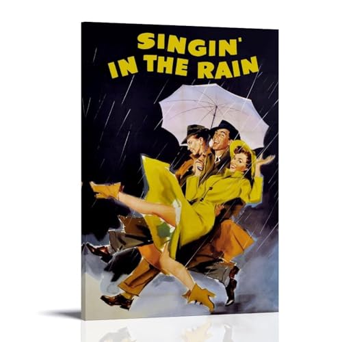 ENLLVKCBR Filmposter "Singin' In The Rain" (1952), 4 Poster, dekoratives Gemälde, Leinwand, Wandposter und Kunstdruck, moderne Familienschlafzimmer-Dekoration, Poster, 20 x 30 cm von ENLLVKCBR