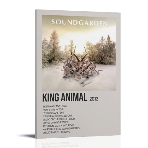 ENLLVKCBR Soundgarden Musikposter, Motiv: King Animal von Soundgarden, dekoratives Gemälde, Leinwand, Wandposter und Kunstdruck, moderne Familienschlafzimmer-Dekoration, Poster, 60 x 90 cm ENLLVKCBR Soundgarden Musikposter, Motiv: King Animal von Soundgarden, dekoratives Gemälde, Leinwand, Wandposter und Kunstdruck, moderne Familienschlafzimmer-Dekoration, Poster, 60 x 90 cm von ENLLVKCBR