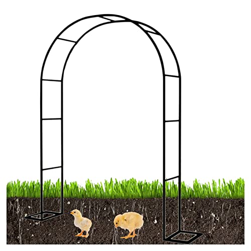 Rosenbogen Aus Metall 120 140 180 200 240 280 350cm Torbogen Weihnachtsdeko Gartenbogen Wetterbeständig Garten Rankgitter Rankhilfe Rosengestell Rankbogen Terrasse Balkon ( Color : Schwarz , Size : W1 von ENLLY