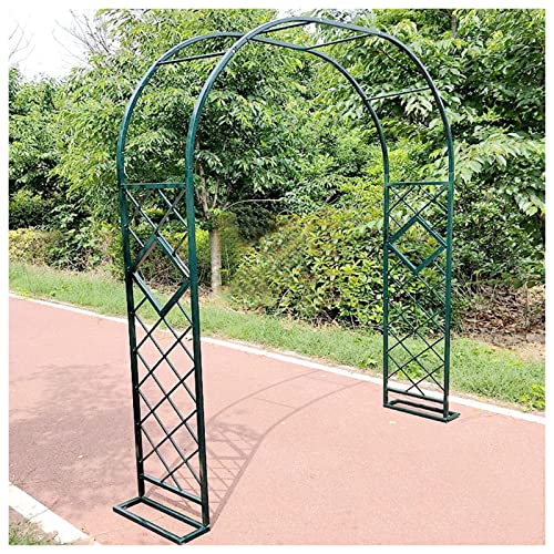 Schwer Rosenbogen Verzinkt Gartenbogen Metall Stabil Torbogen Für Kletterpflanzen Freistehend Pflanzen Rankhilfe Rankgitter Rosengestell Rankbogen 140x230cm 240x230cm 280x230cm ( Color : Grün , Size : von ENLLY