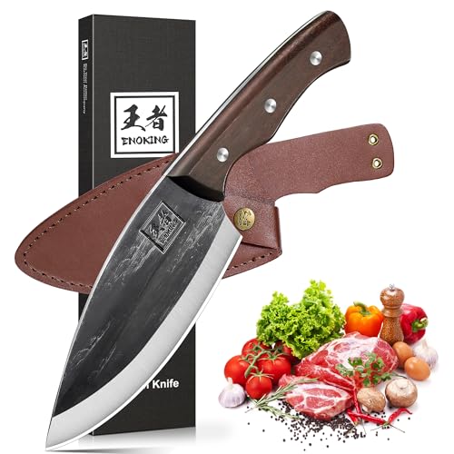 ENOKING Hackmesser, Handgeschmiedet Scharfes Chinesisches Kochmesser, Profi Messer für die Perfekte Küchenerfahrung von ENOKING