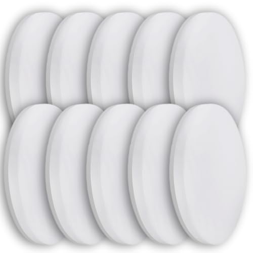 ENOVALITE 10er Set flache LED Aufbauleuchte Deckenlampe - Ø 330x50mm - 30W 3225lm - 4000K Neutralweiß - IP54 Deckenleuchte Badezimmer Küche Außenbereich Feuchtraum von ENOVALITE