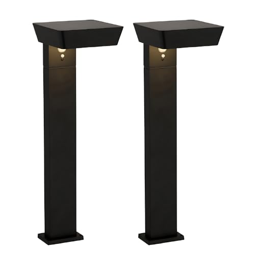 ENOVALITE 2er Set Solar Wegeleuchte mit Bewegungsmelder - 3 Lichtmodi - 3000K Warmweiß - IP54 wetterfest - Aluminium - eckige LED Außenleuchte Pollerleuchte Garten Terrasse ENOVALITE 2er Set Solar Wegeleuchte mit Bewegungsmelder - 3 Lichtmodi - 3000K Warmweiß - IP54 wetterfest - Aluminium - eckige LED Außenleuchte Pollerleuchte Garten Terrasse von ENOVALITE