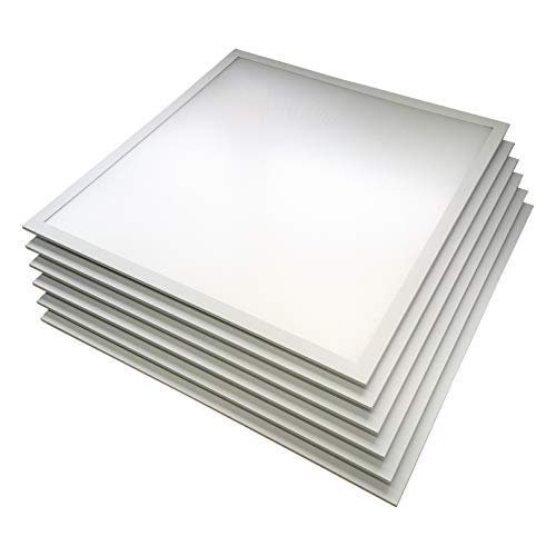 ENOVALITE 6x LED Panel, Deckenleuchte, 62x62cm, 3600lm, 4000K, 36W, inkl. Trafo, Rasterleuchten, Einlegeleuchte, Büroleuchten [Energieklasse F] (neutralweiß)… von ENOVALITE