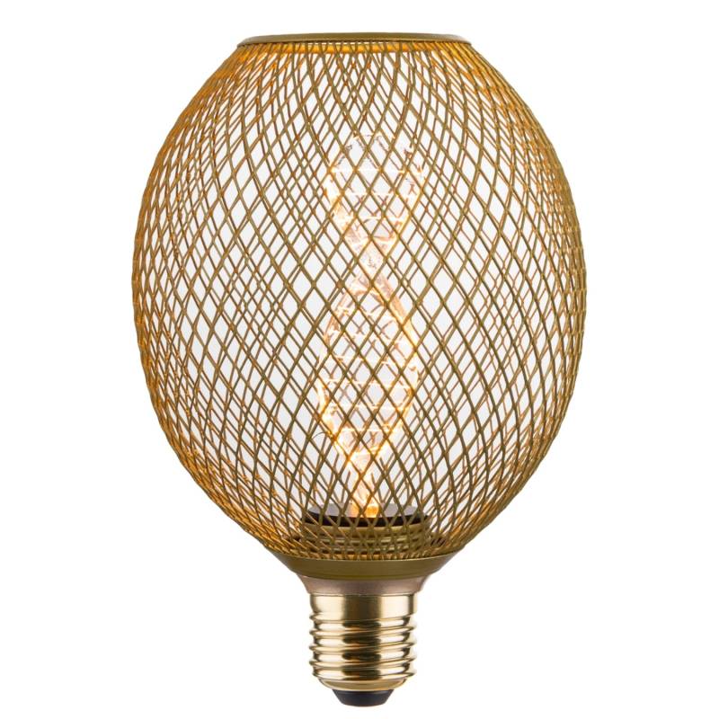 ENOVALITE LED Filament Leuchtmittel DNA MESH E27 Dimmbar Warmweiß Gold Gitterdesign Dekoleuchte von ENOVALITE