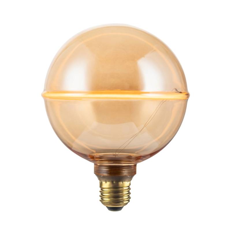 ENOVALITE LED Filament Leuchtmittel JUPITER E27 Dimmbar Warmweiß Bernstein Große Kugel von ENOVALITE