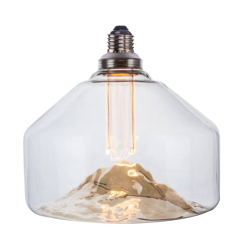 ENOVALITE LED Filament Leuchtmittel Mountain Eckig E27 Dimmbar Warmweiß Glas Designerlampe von ENOVALITE