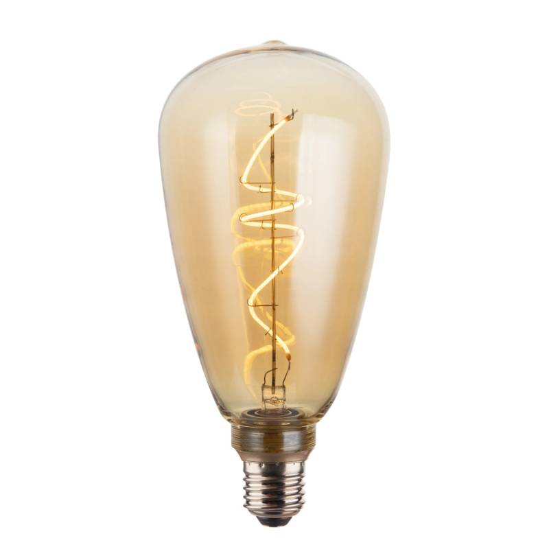 ENOVALITE LED Filament Leuchtmittel PEAR E27 4W 2200K Dimmbar Bernstein Warmweiß 100mm Vintage Retro Deko Lampe von ENOVALITE