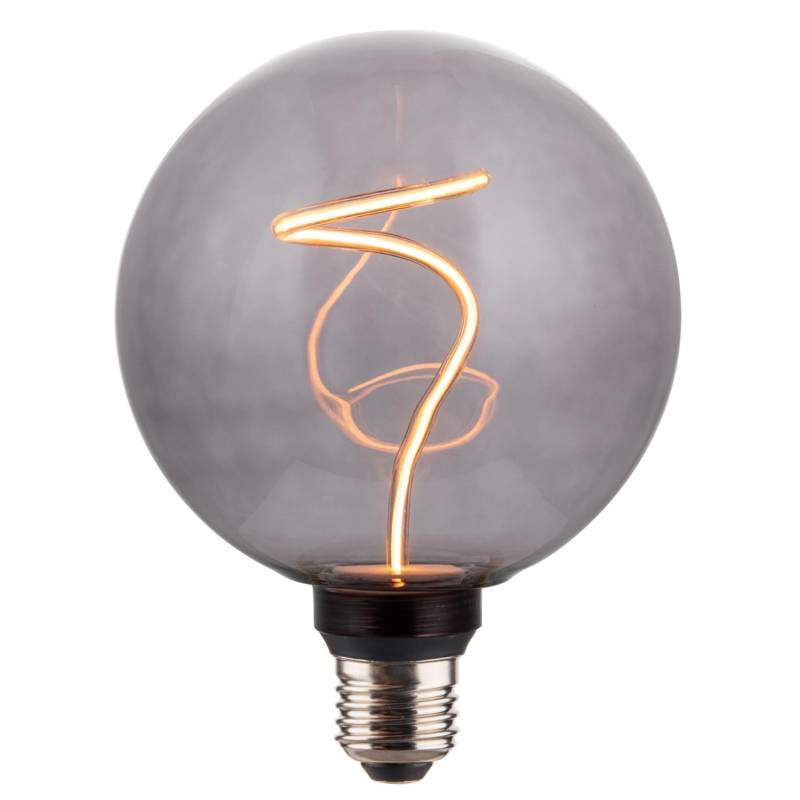 ENOVALITE LED Filament Leuchtmittel YARN GLOBE E27 Dimmbar Warmweiß Rauchglas von ENOVALITE