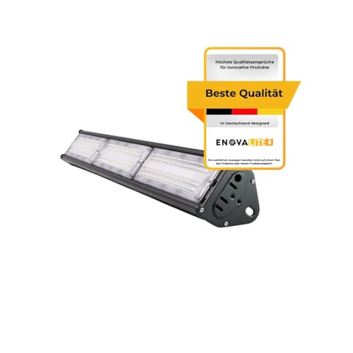 ENOVALITE LED Hallenleuchte 150W 2 Stück 5000K Neutralweiß 18000lm - Industrie Hallenstrahler für Werkstatt, Lager, Garage - 120lm/W IP65 IK10 ENEC – High Bay Industrielampe Hallenbeleuchtung von ENOVALITE